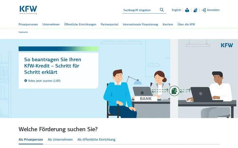 Website snapshot for KfW IPEX-Bank