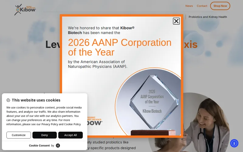 Website snapshot for Kibow Biotech