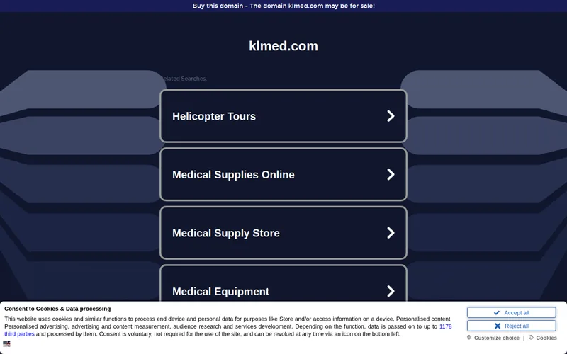 Website snapshot for KLmed GmbH