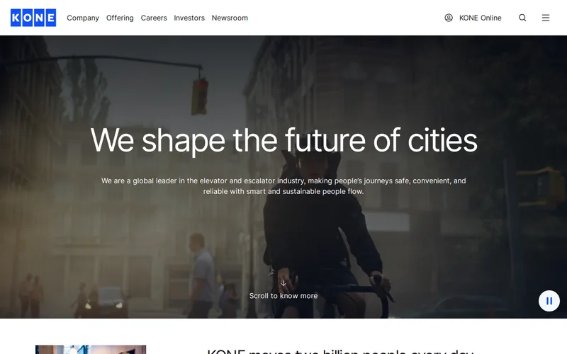 Website snapshot for Kone