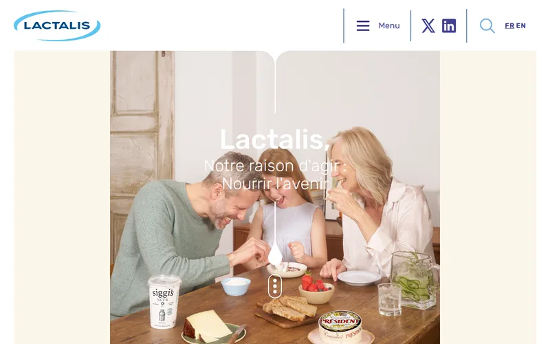 Website snapshot for Lactalis