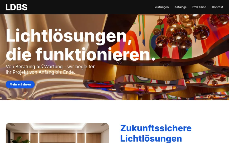 Website snapshot for LDBS Lichtdienst GmbH