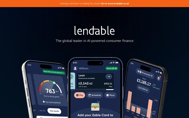Website snapshot for Lendable