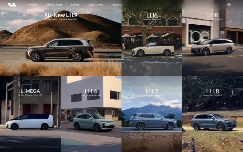 Website snapshot for Li Auto
