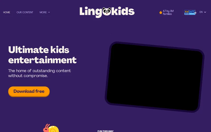 Website snapshot for Lingokids