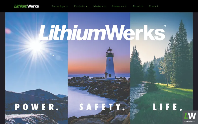 Website snapshot for Lithium Werks