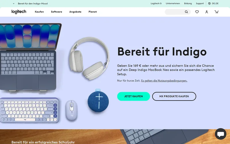 Website snapshot for Logitech