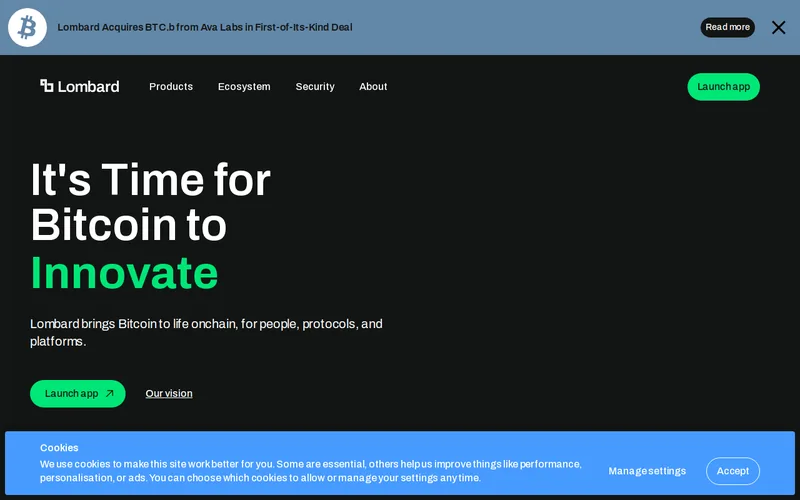 Website snapshot for Lombard Finance