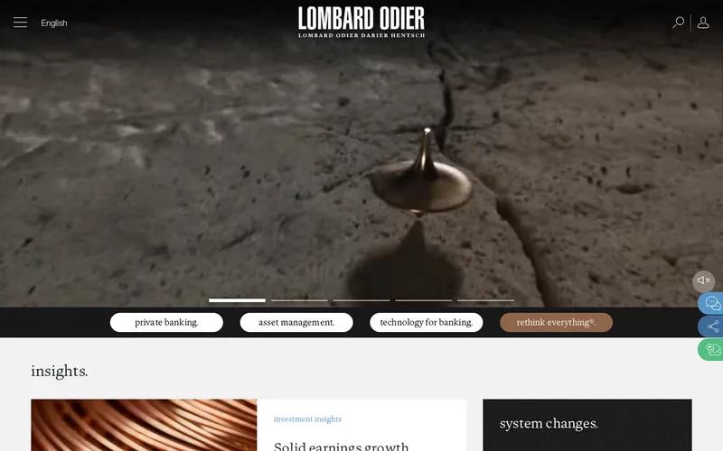 Website snapshot for Lombard Odier