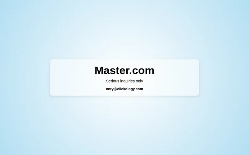 Website snapshot for Master