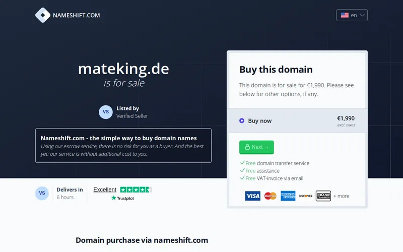 Website snapshot for Mateking
