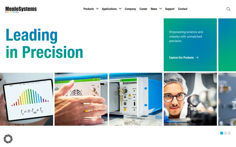 Website snapshot for Menlo Systems
