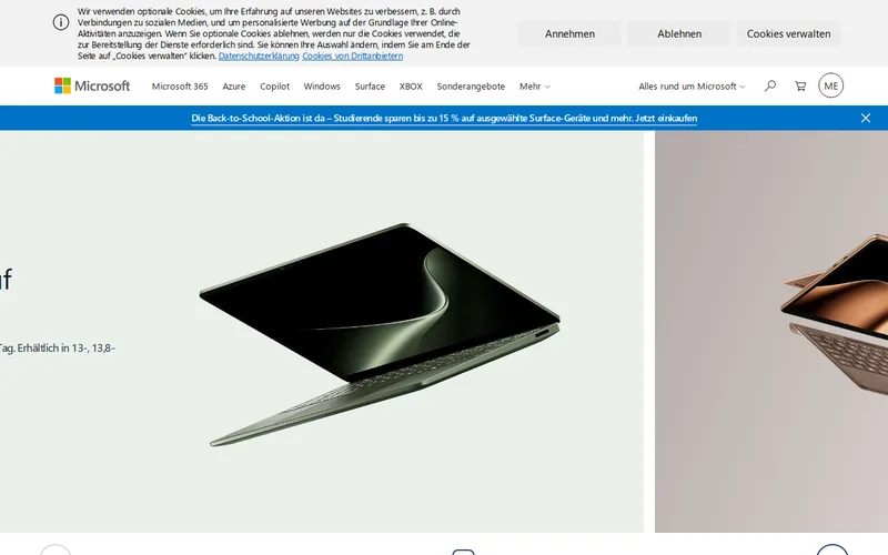 Website snapshot for Microsoft Support