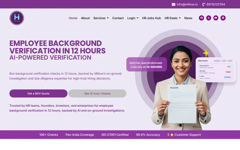 Website snapshot for Millow