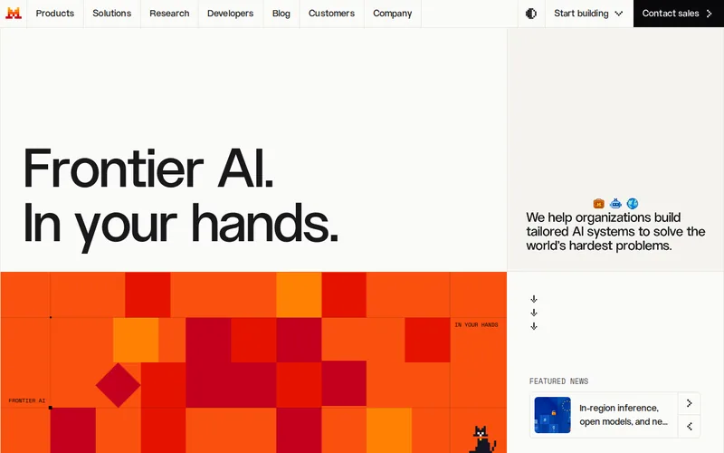 Website snapshot for Mistral