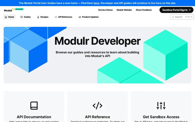 Website snapshot for Modulr