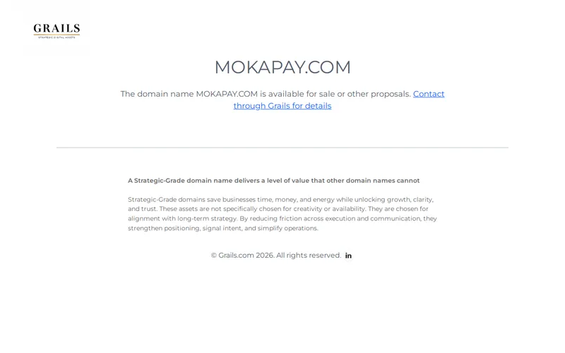 Website snapshot for Mokapay
