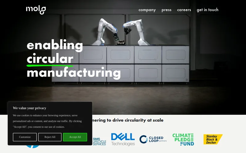 Website snapshot for MOLG