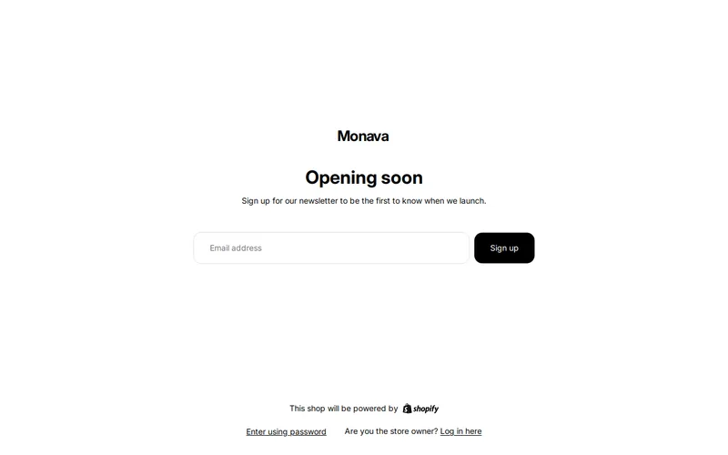 Website snapshot for Monava