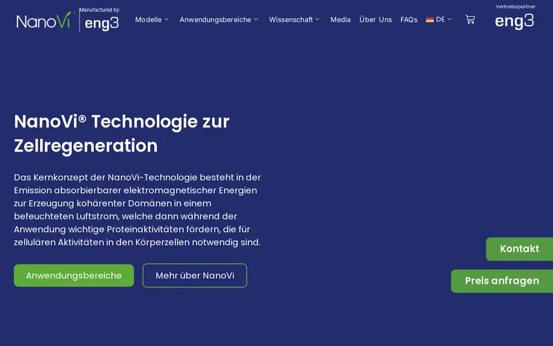 Website snapshot for Nanovi