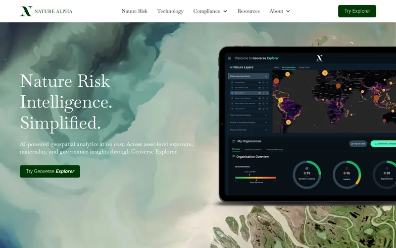 Website snapshot for NatureAlpha
