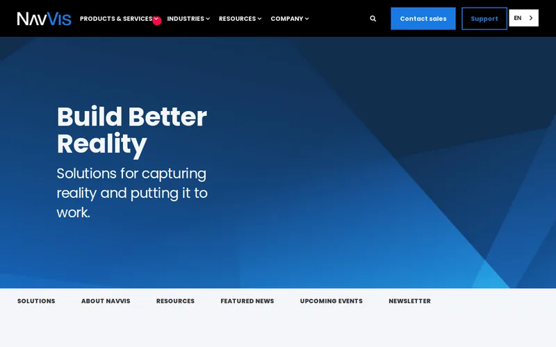 Website snapshot for NavVis
