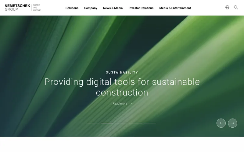Website snapshot for Nemetschek
