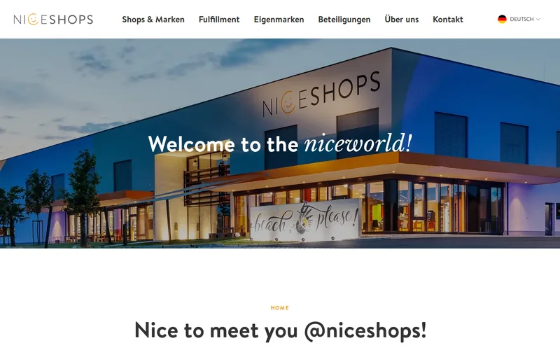 Website snapshot for niceshops