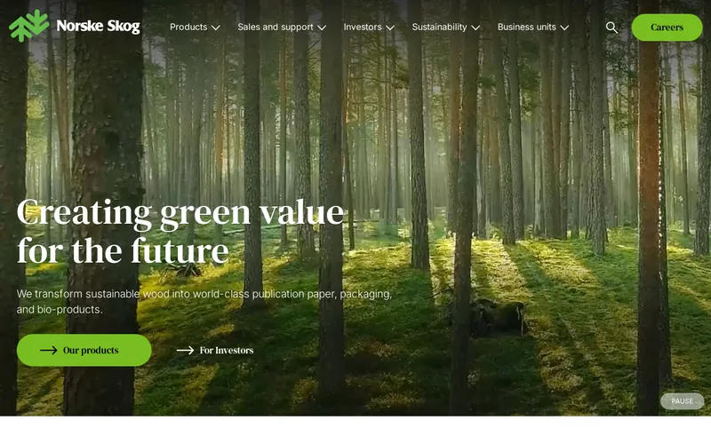 Website snapshot for Norske Skog