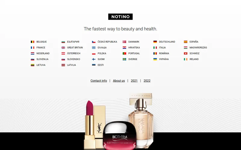 Website snapshot for Notino