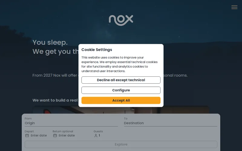 Website snapshot for Nox Mobility