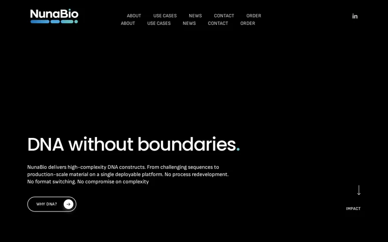 Website snapshot for NunaBio