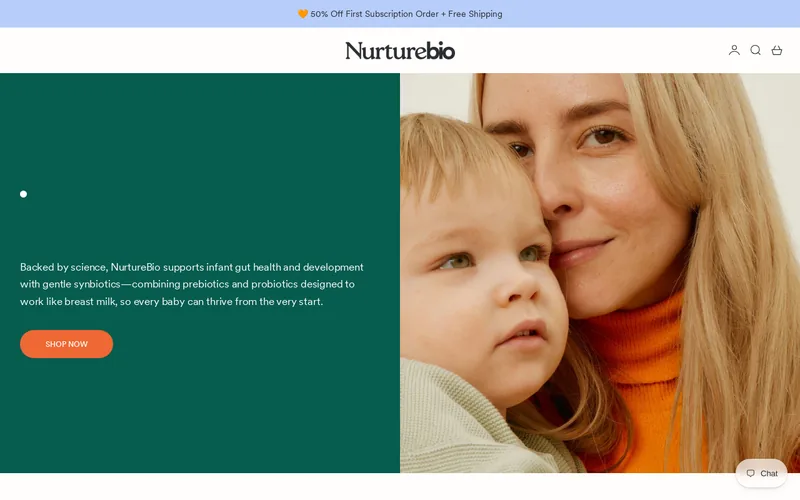Website snapshot for Nurture Bio