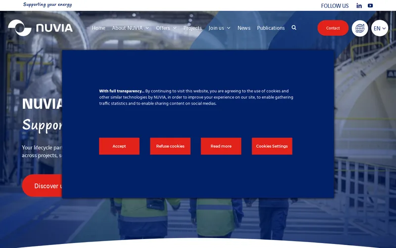 Website snapshot for Nuvia