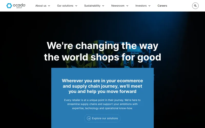 Website snapshot for Ocado Technology