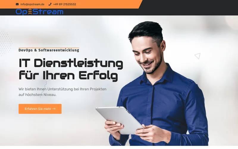 Website snapshot for Opstream