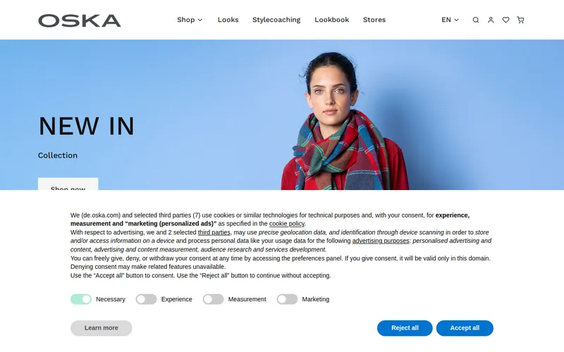 Website snapshot for Oska