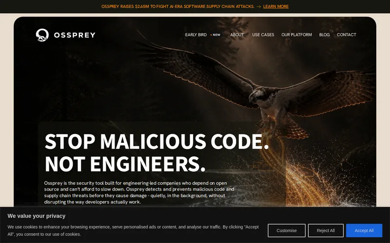 Website snapshot for Ossprey