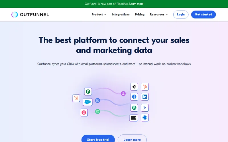 Website snapshot for Outfunnel
