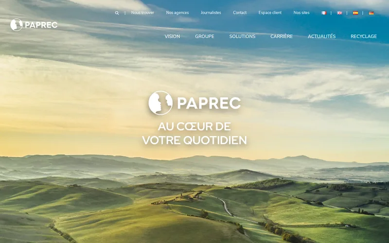 Website snapshot for Paprec