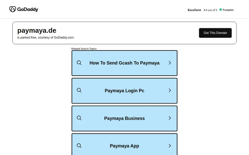 Website snapshot for PayMaya