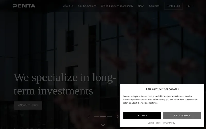 Website snapshot for Penta