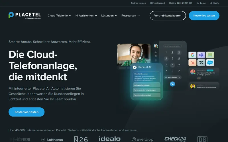 Website snapshot for Placetel