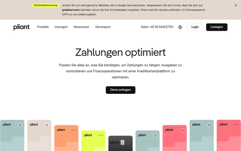 Website snapshot for Pliant