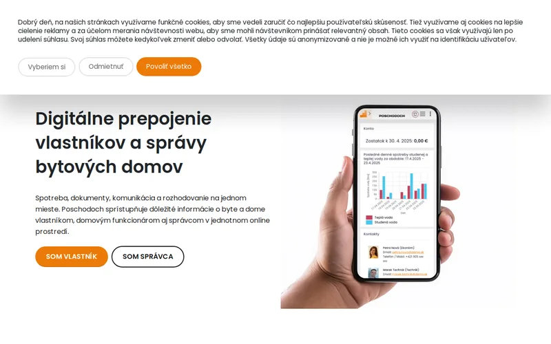 Website snapshot for Poschodoch