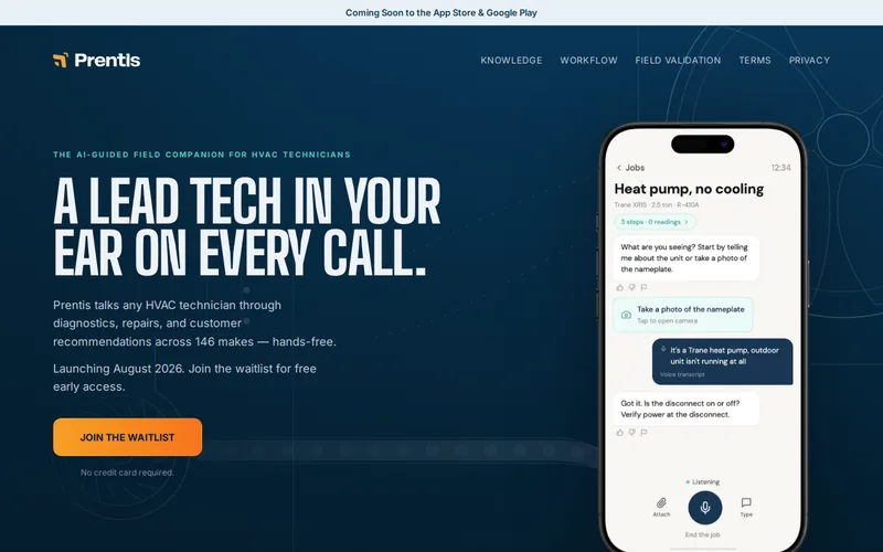 Website snapshot for Prentis
