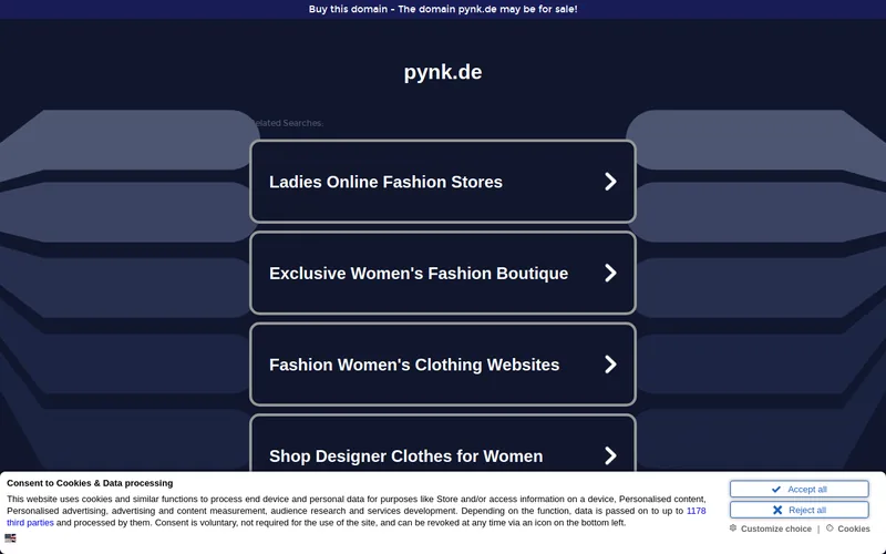 Website snapshot for Pynk
