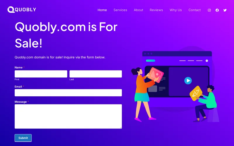 Website snapshot for Quobly