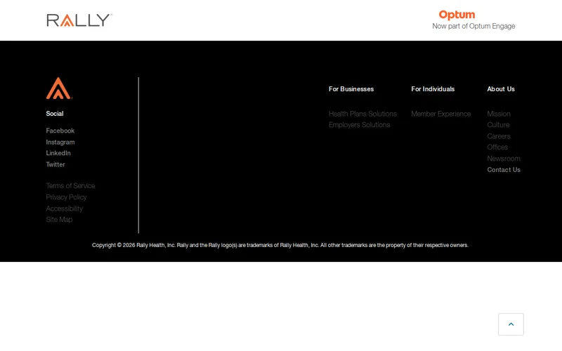 Website snapshot for Rally