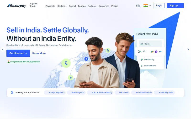 Website snapshot for Razorpay